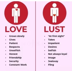 There's a choice to make between love and lust. 